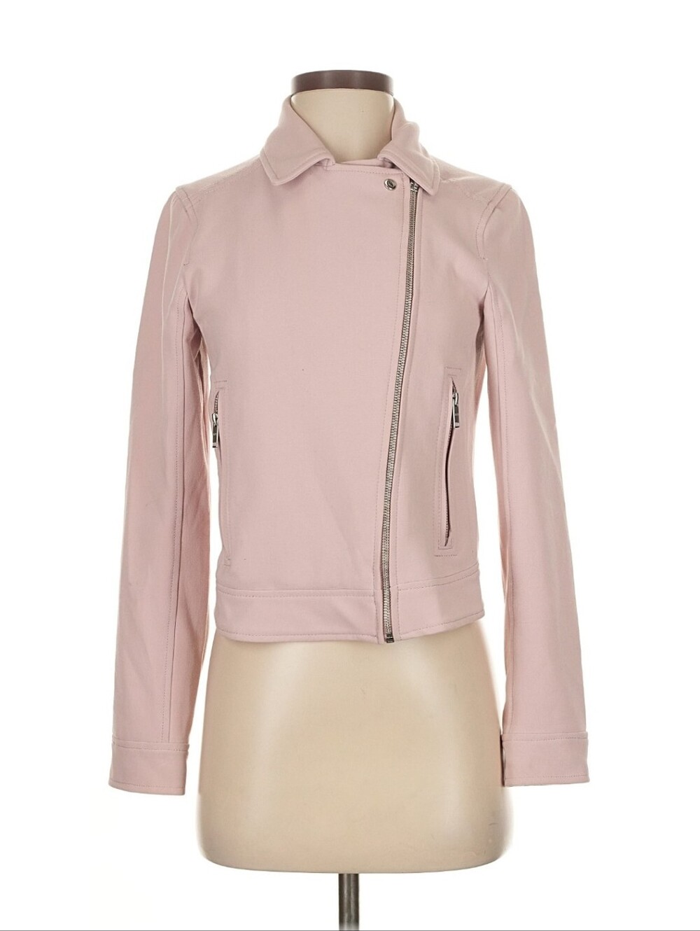 Abercrombie & Fitch Dusty Blush Pink Moto Jacket